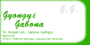gyongyi gabona business card